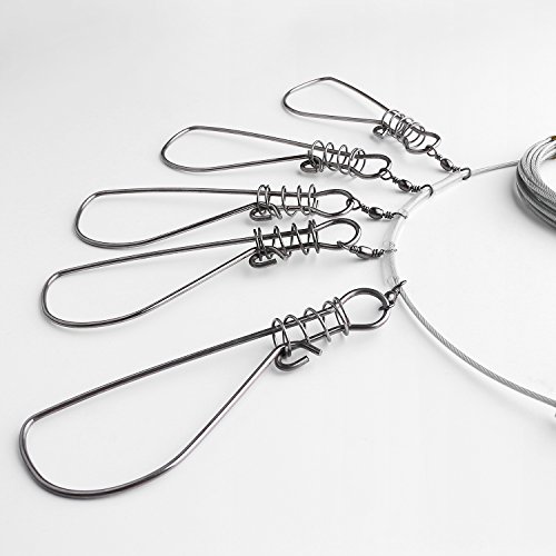 Fisch Lip Greifer Grabber Fischen Stringer Set aus hochwertigem Edelstahl tragbare Angeln Werkzeug Set für Süß-Salzwasser Forelle Bass lachs Fisch - 6