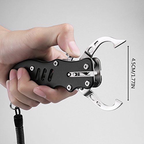 Fisch Lip Greifer Grabber Fischen Stringer Set aus hochwertigem Edelstahl tragbare Angeln Werkzeug Set für Süß-Salzwasser Forelle Bass lachs Fisch - 8
